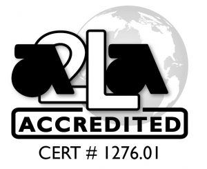 A2LA accredited symbol bw 1276 01